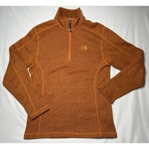 The North Face 1/4 Zip Pullover Men's‎ Size Small Orange